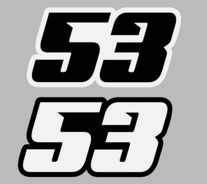 Custom Racing Numbers Set of 3 Matching Racing Numbers