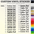 Personalised Name Vinyl Sticker Word Text Cut Fancy Font Sticker Sentence custom